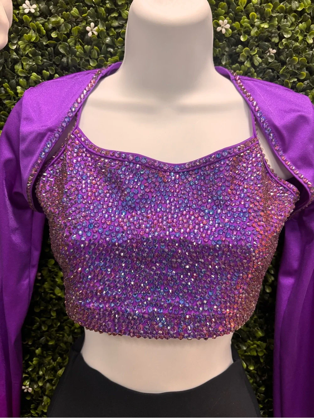 Weissman Purple and Black Dance Costume Set
